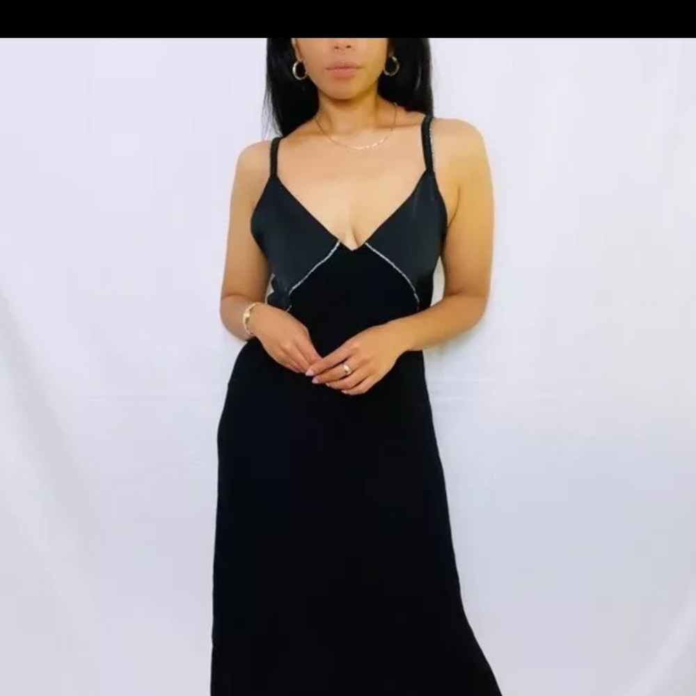 Elegant Black Spaghetti Strap Dress